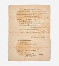 [Presidential] Washington, George Partially-Printed Document, signed