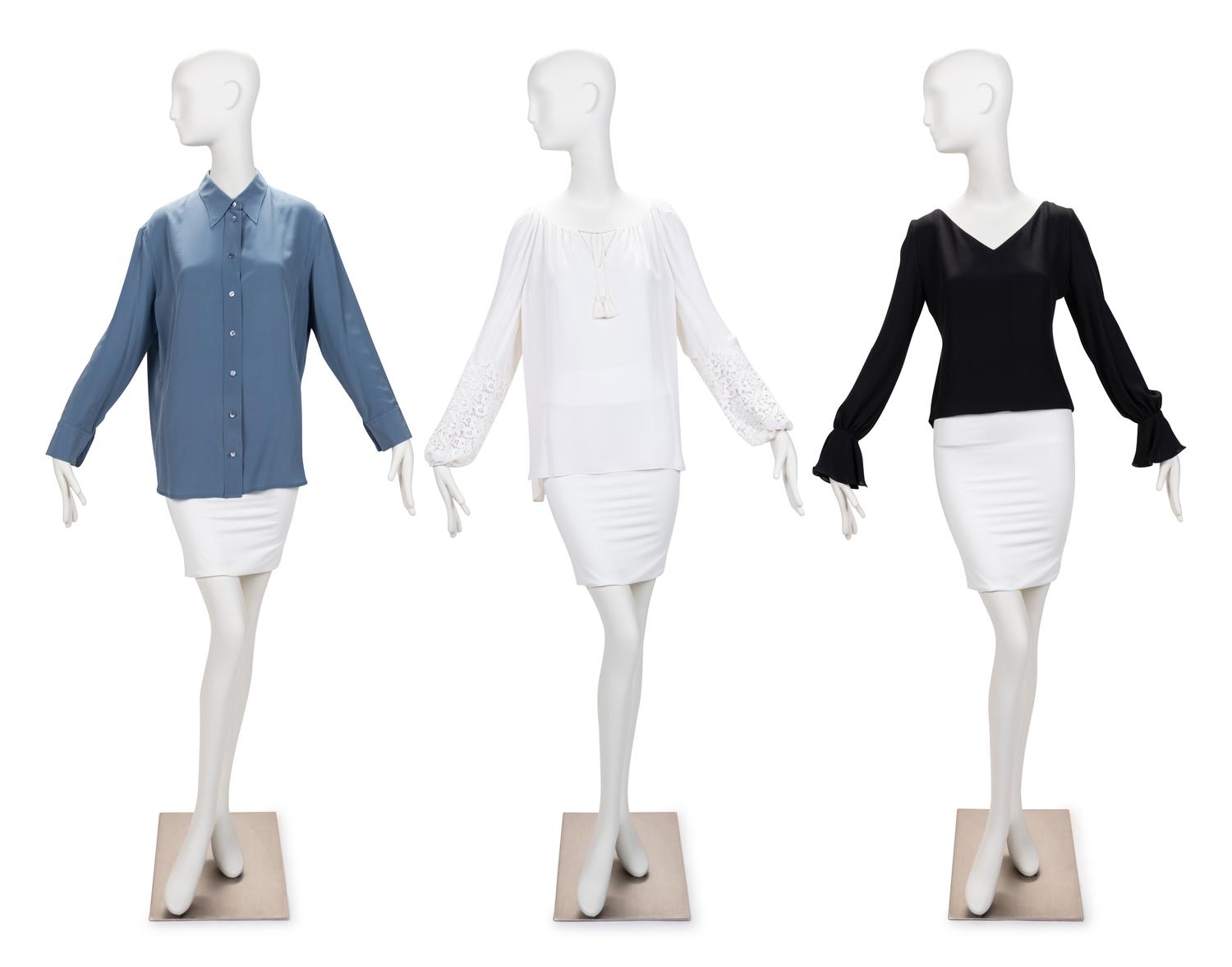 Three Designers Tops: One Hermès, One Tahari, One Carolina Herrera, 2000-10s