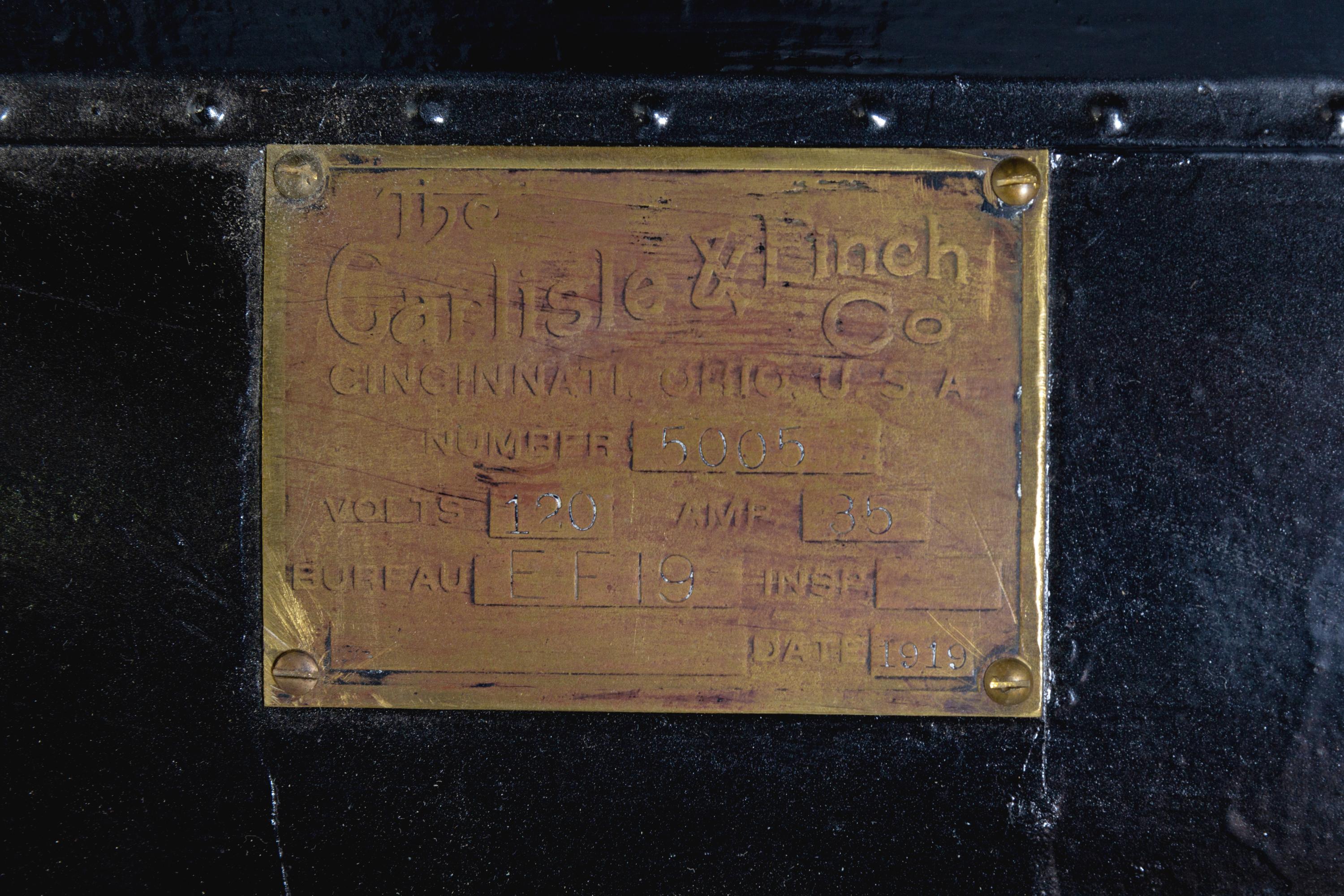 An American Painted Metal Paddle-Wheel Boat Search Light