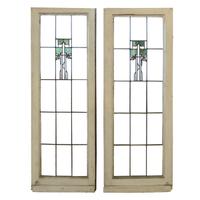 A Pair of George Maher Windows from the Morse House, Glencoe, IL. 16.5" W x 1.5" D x 35.5" H — United States, 1906