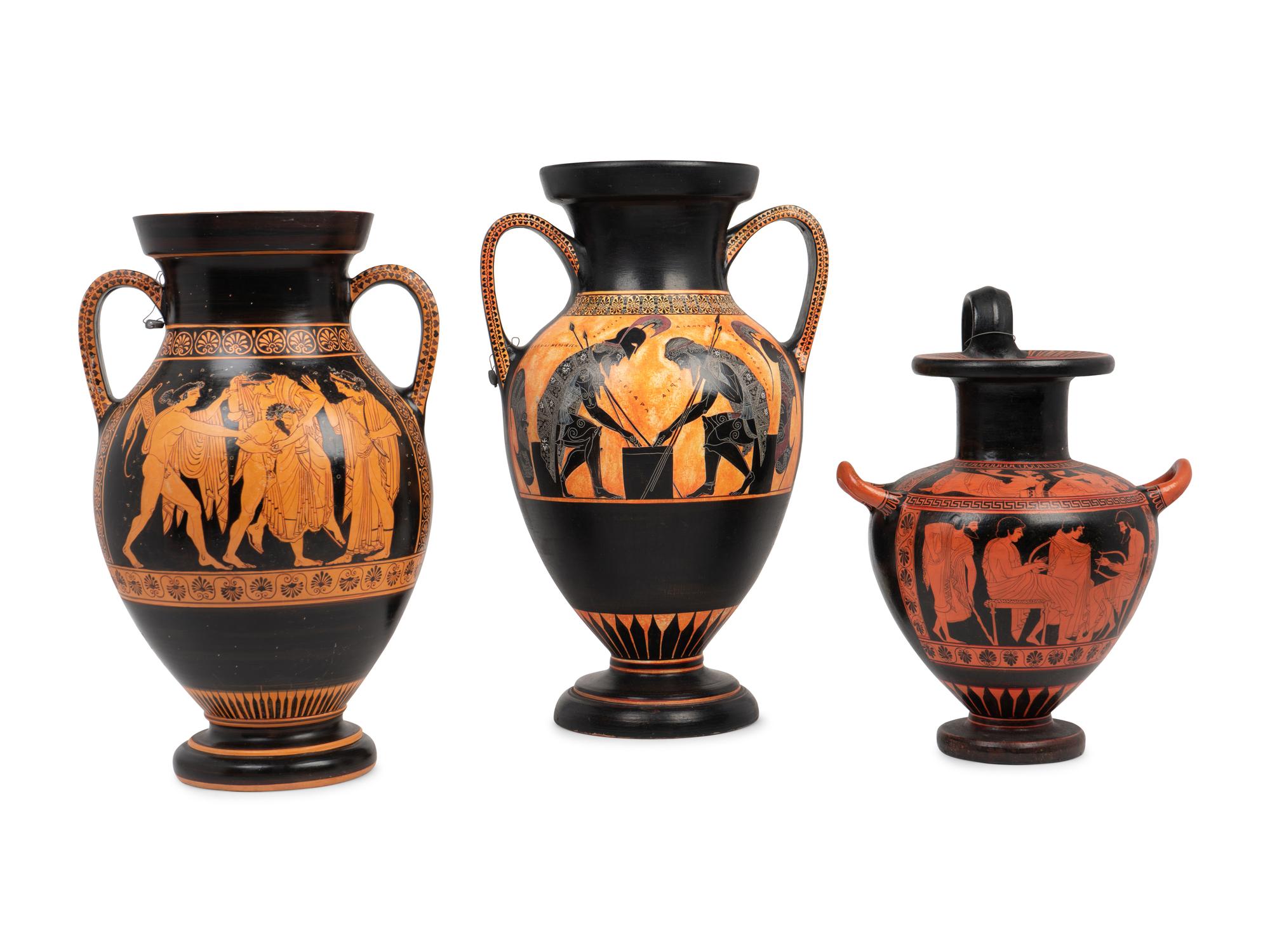 A Group of Nine Greek Style Vessels
