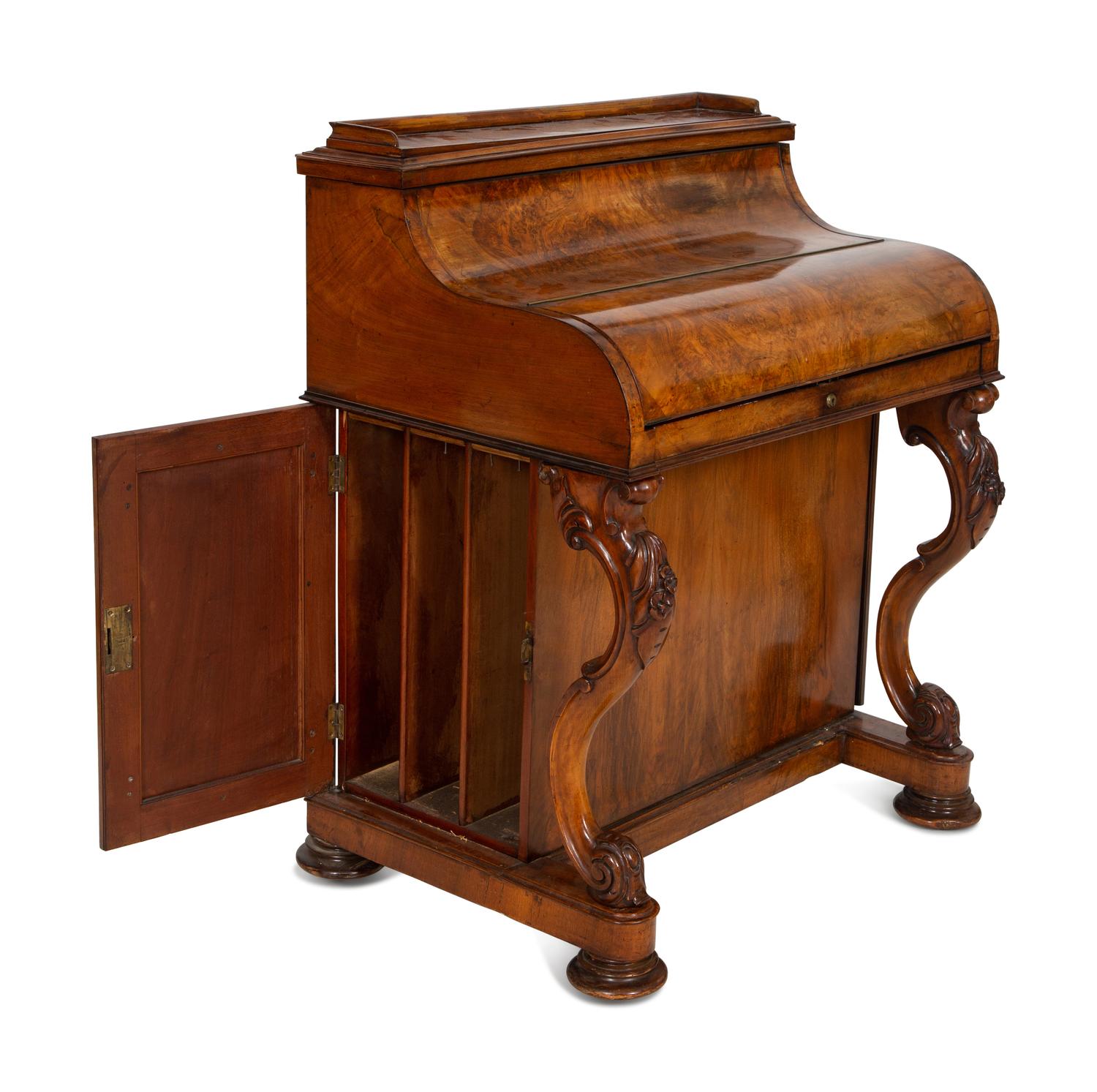 A William IV Burl Walnut Davenport Desk
