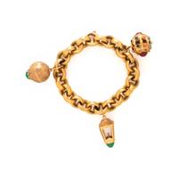 YELLOW GOLD CHARM BRACELET
