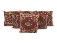 A Set of Six Kilim Upholstered Pillows