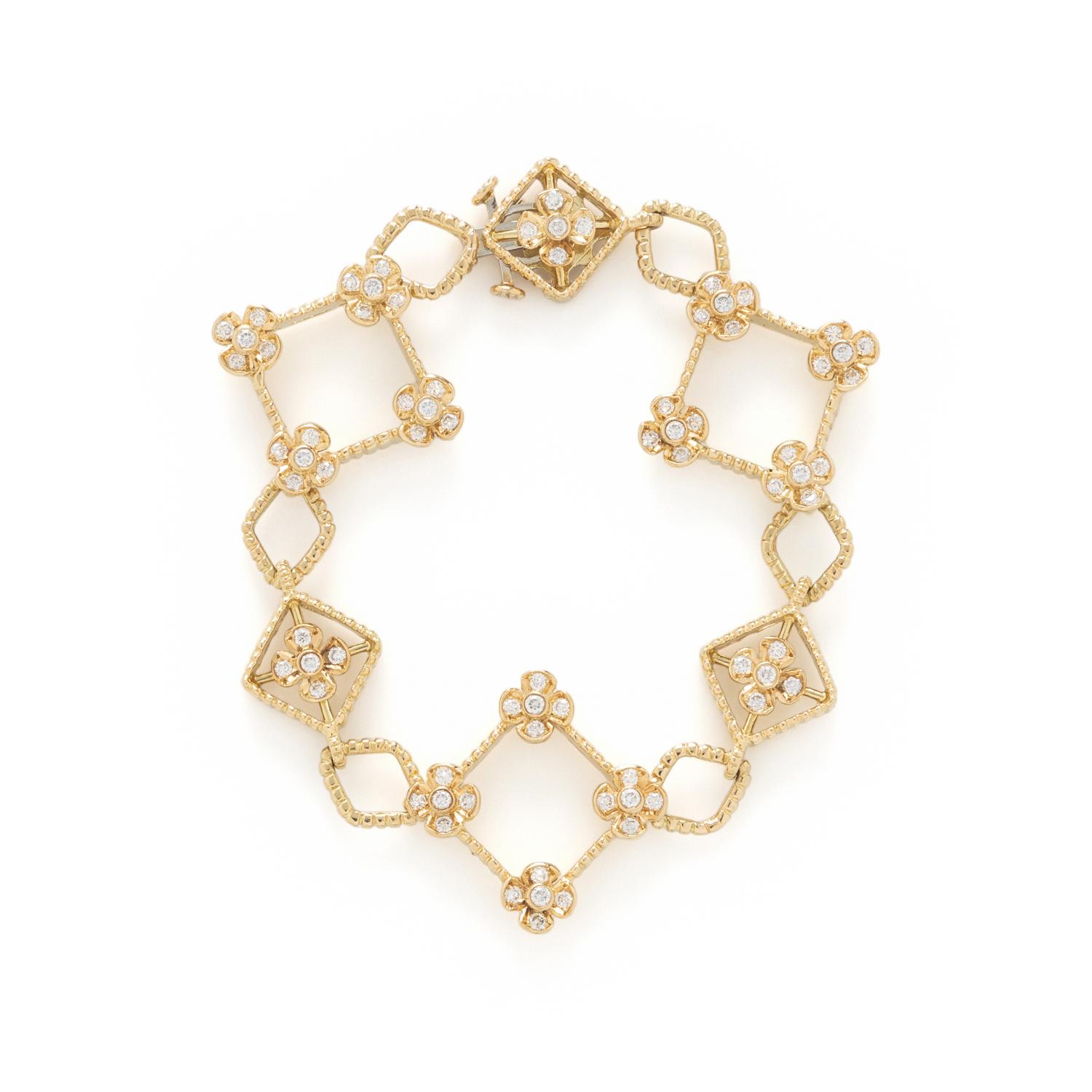BAGH, YELLOW GOLD AND DIAMOND BRACELET