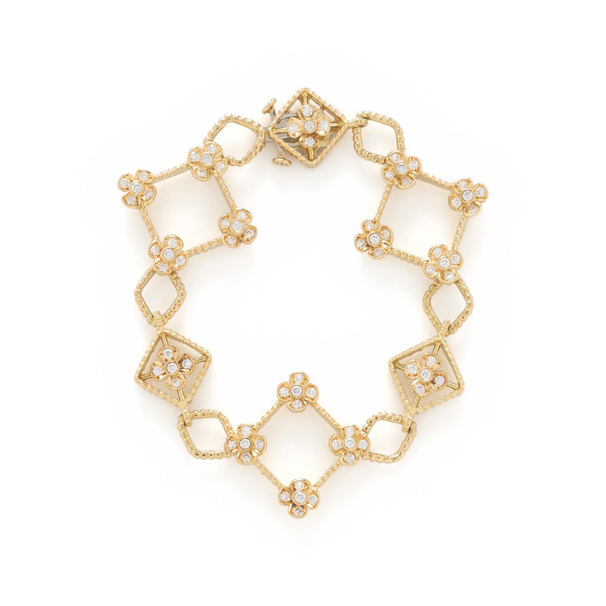 BAGH, YELLOW GOLD AND DIAMOND BRACELET