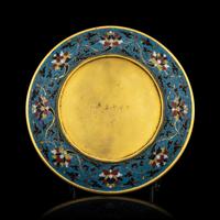 A Cloisonné Enamel 'Lotus' Plate