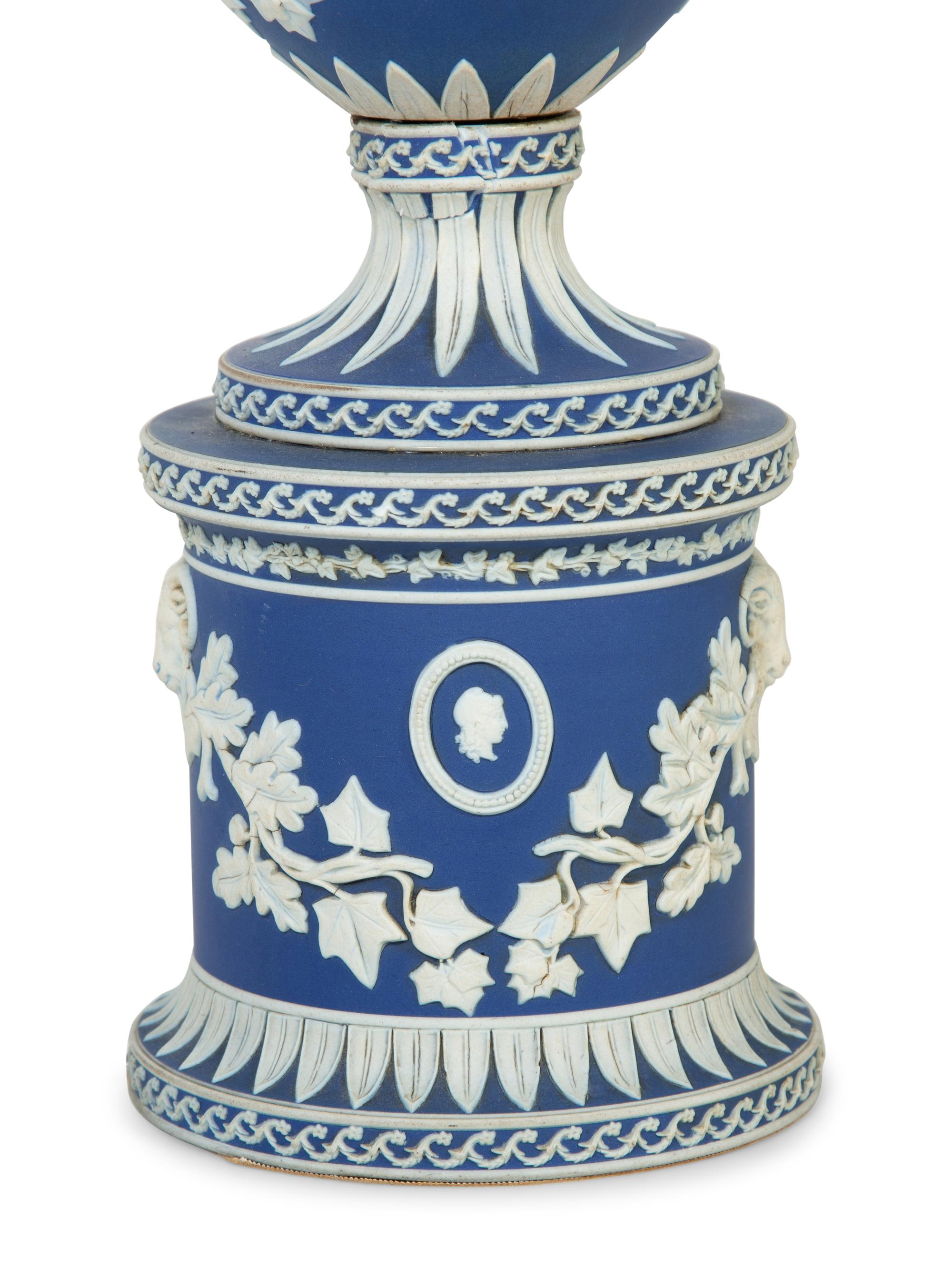 An English Porcelain Table Lamp — 19TH CENTURY, POSSIBLY WEDGWOOD