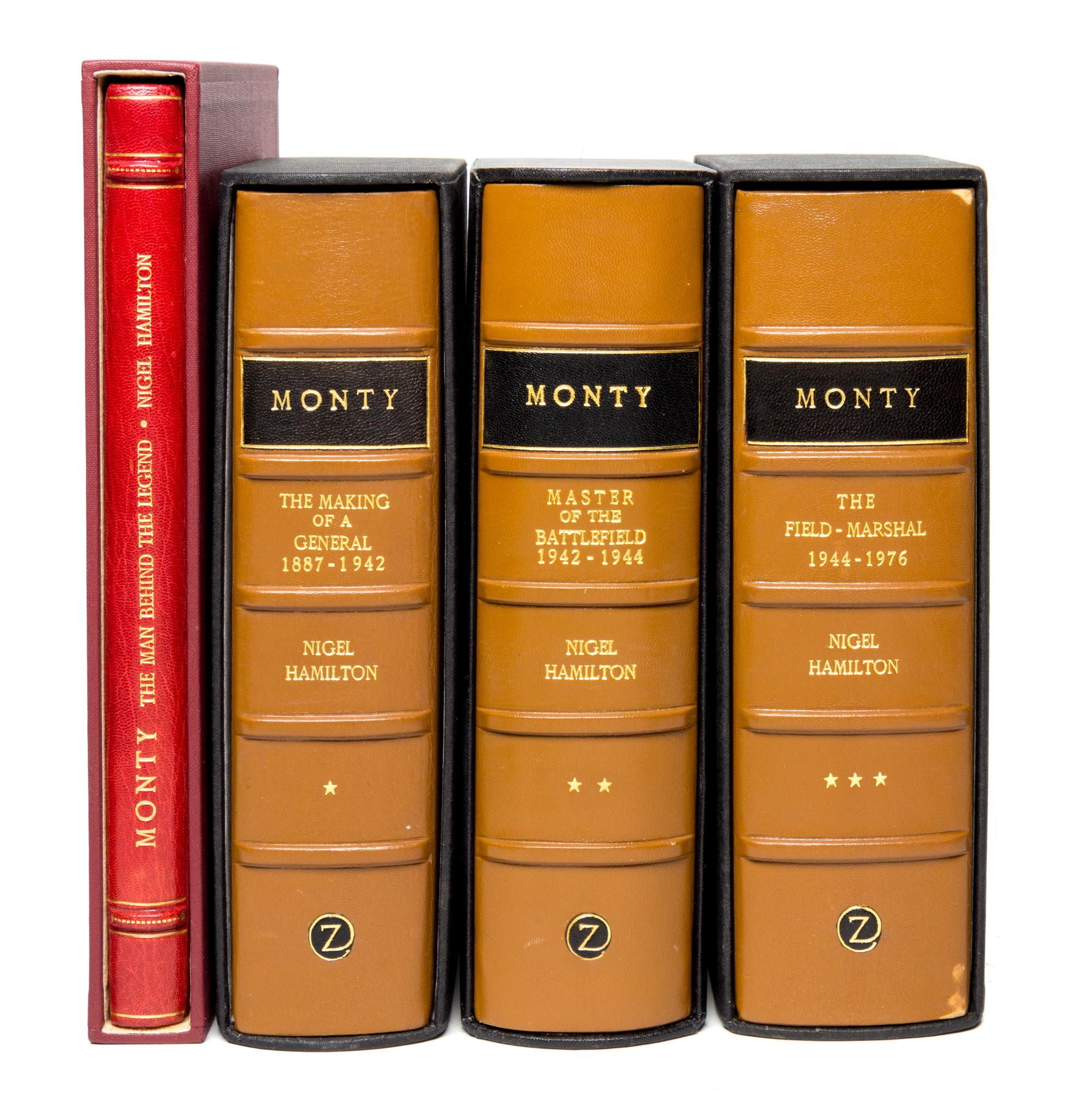 (MONTGOMERY OF ALAMEIN) HAMILTON, NIGEL. 4 works bound by Zaehnsdorf. Limited, signed.