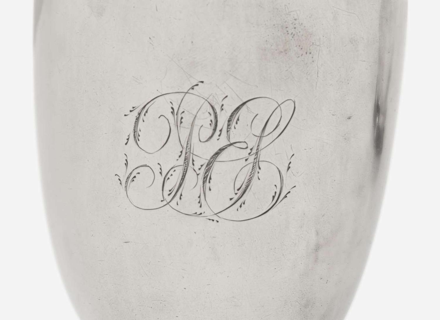 A Federal silver tea caddy and silver creamer, William Garret Forbes (1751-1840) and John Vernon (1761-1842), New York, NY, circa 1800