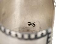 Heavy Stamped Silver Cuff Bracelets