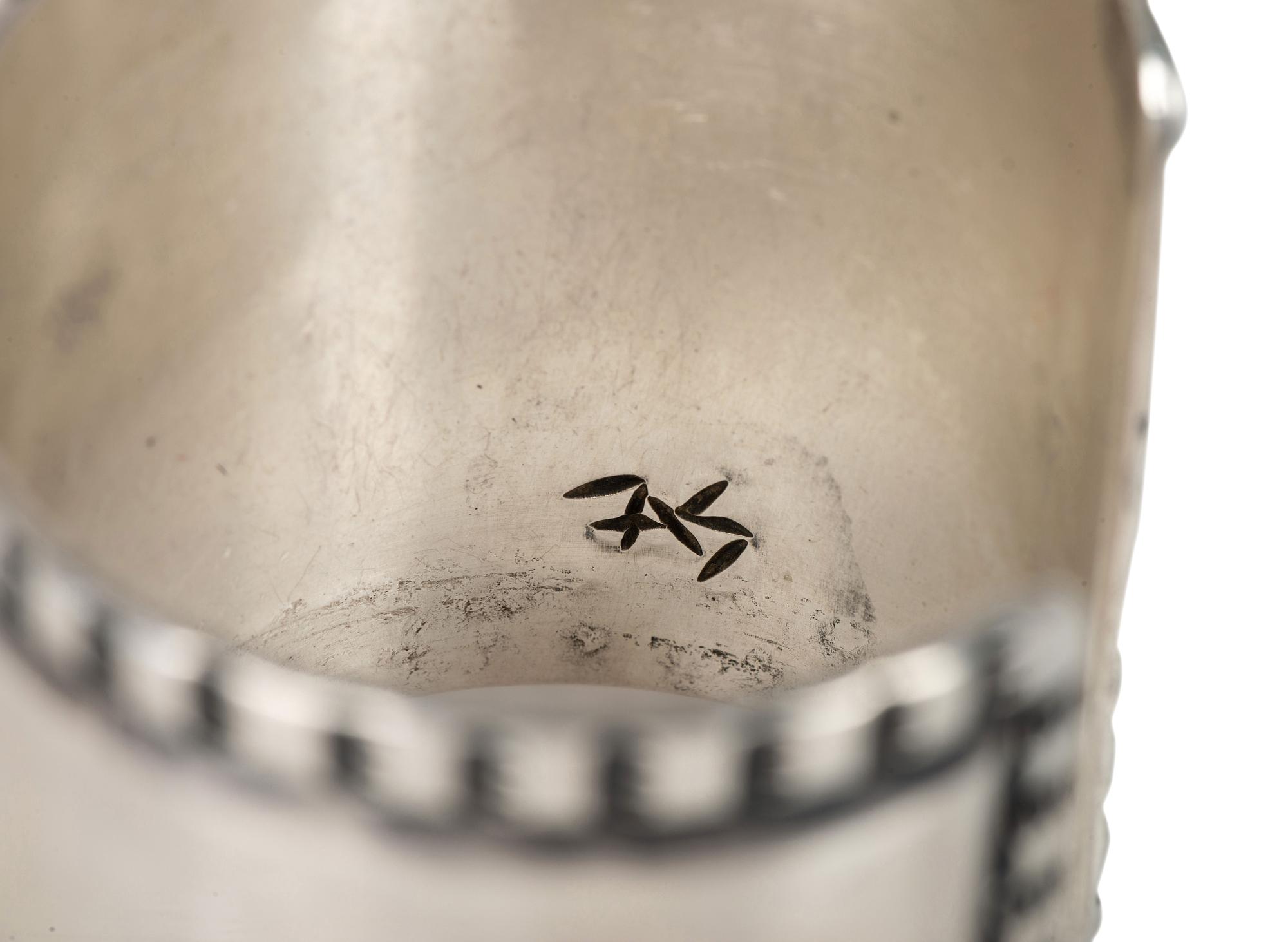 Heavy Stamped Silver Cuff Bracelets