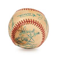 A 1972 Chicago Cubs Team Signed Autograph Baseball (Ernie Banks' Final Season)