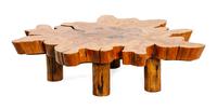 A Natural Cypress Low Table Height 16 x length 58 x width 49 inches.