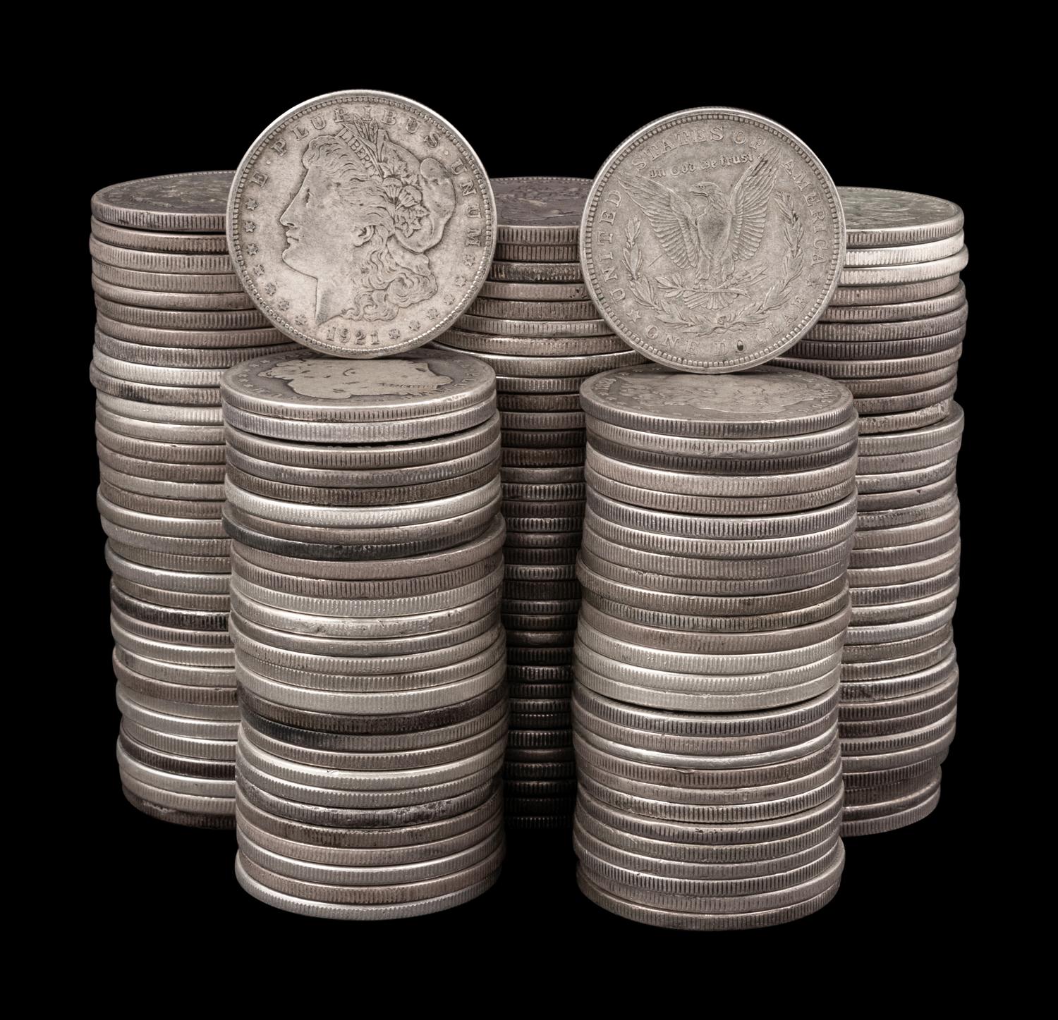 A Large Collection of Morgan $1 Coins