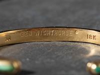 Inlaid Gold Cuff Bracelets