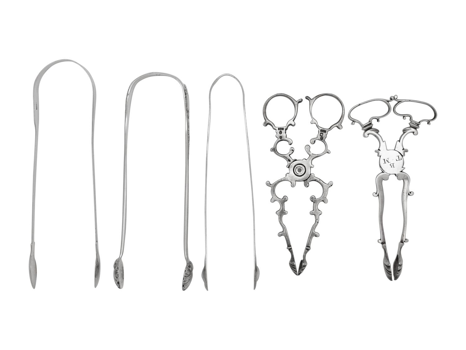 A Group of Five George III Silver Sugar Servers