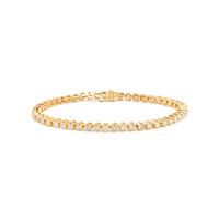 YELLOW GOLD AND DIAMOND LINE BRACELET