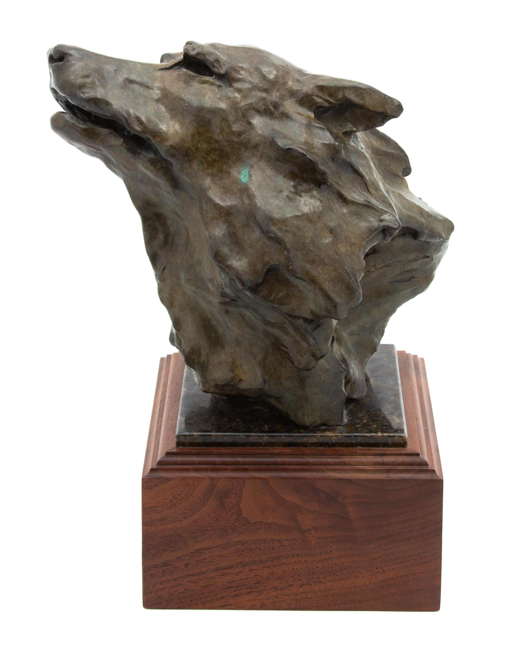 Sherry Sander, American, b. 1957, Wolf Bust