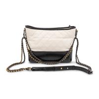 Chanel, Medium Gabrielle Bag in Black & White Leather