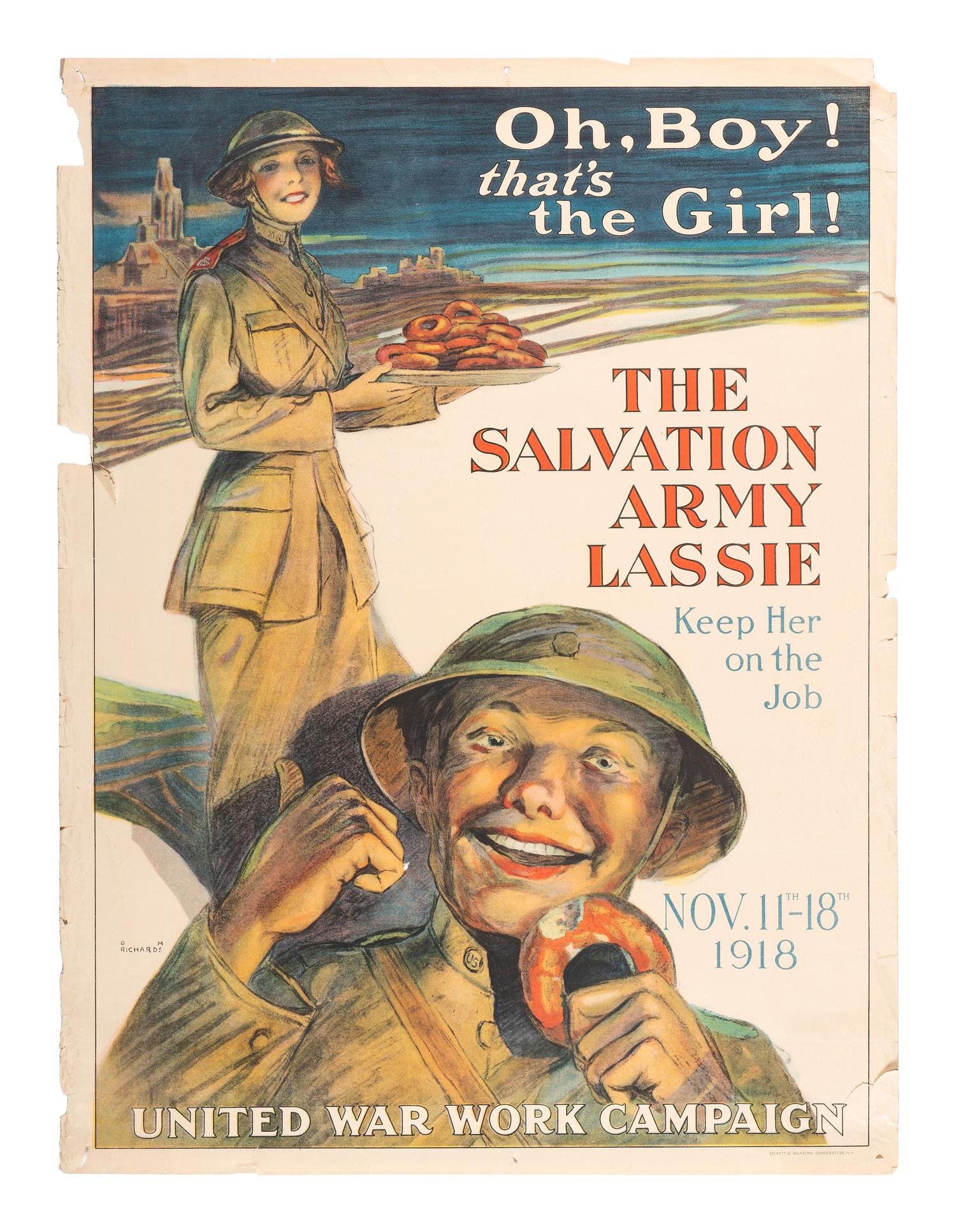 [WORLD WAR I]. A group of 9 posters advertising the United War Work Campaign of 1918, comprising: