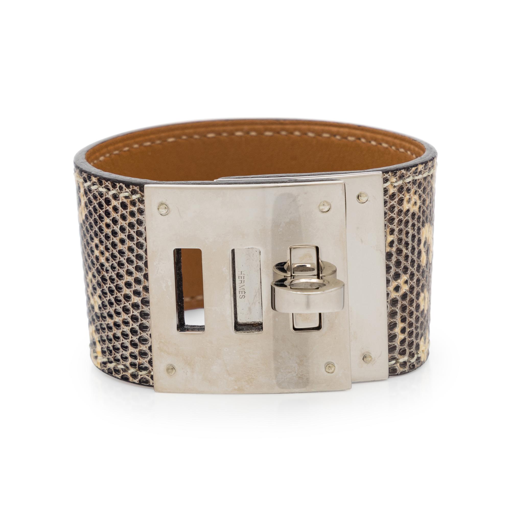Hermès, Kelly Dog Bracelet in Salvator Lizard