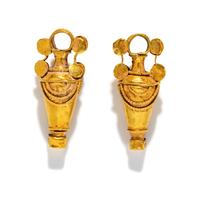 A Pair of Roman Gold Amphora Earrings