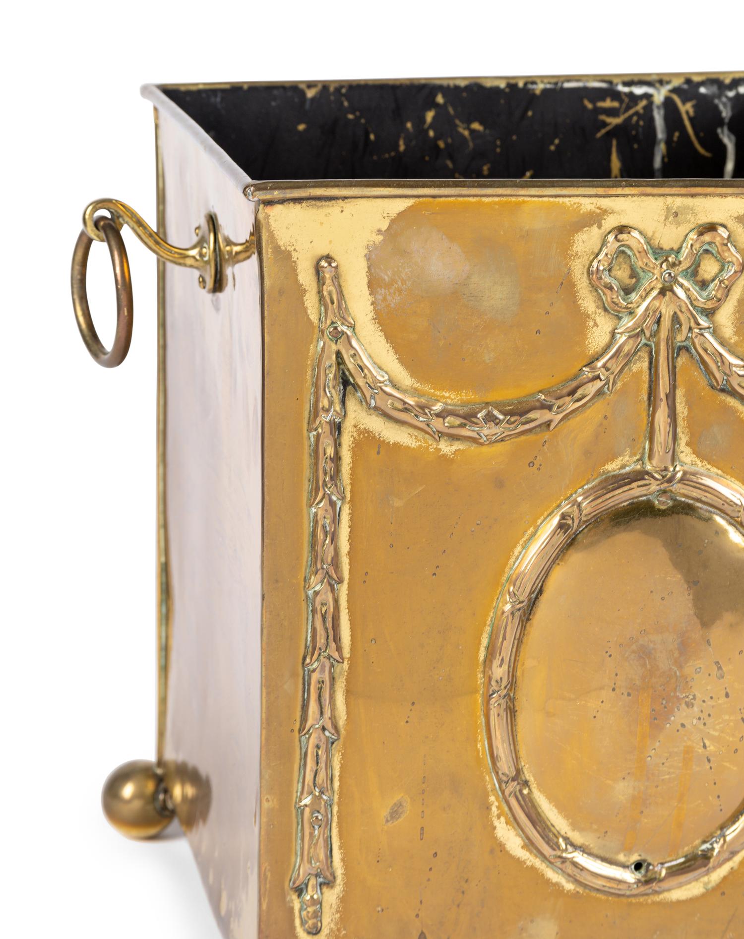 A Victorian Brass Jardinière