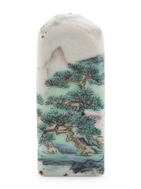 A Chinese Famille Rose Porcelain Seal
