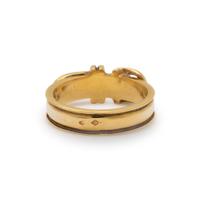 HERMÈS, YELLOW GOLD BUCKLE RING