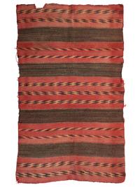 Navajo Twill Weave Double Saddle Blanket / Rug