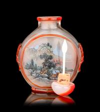 Four Chinese Painted Glass Snuff Bottles