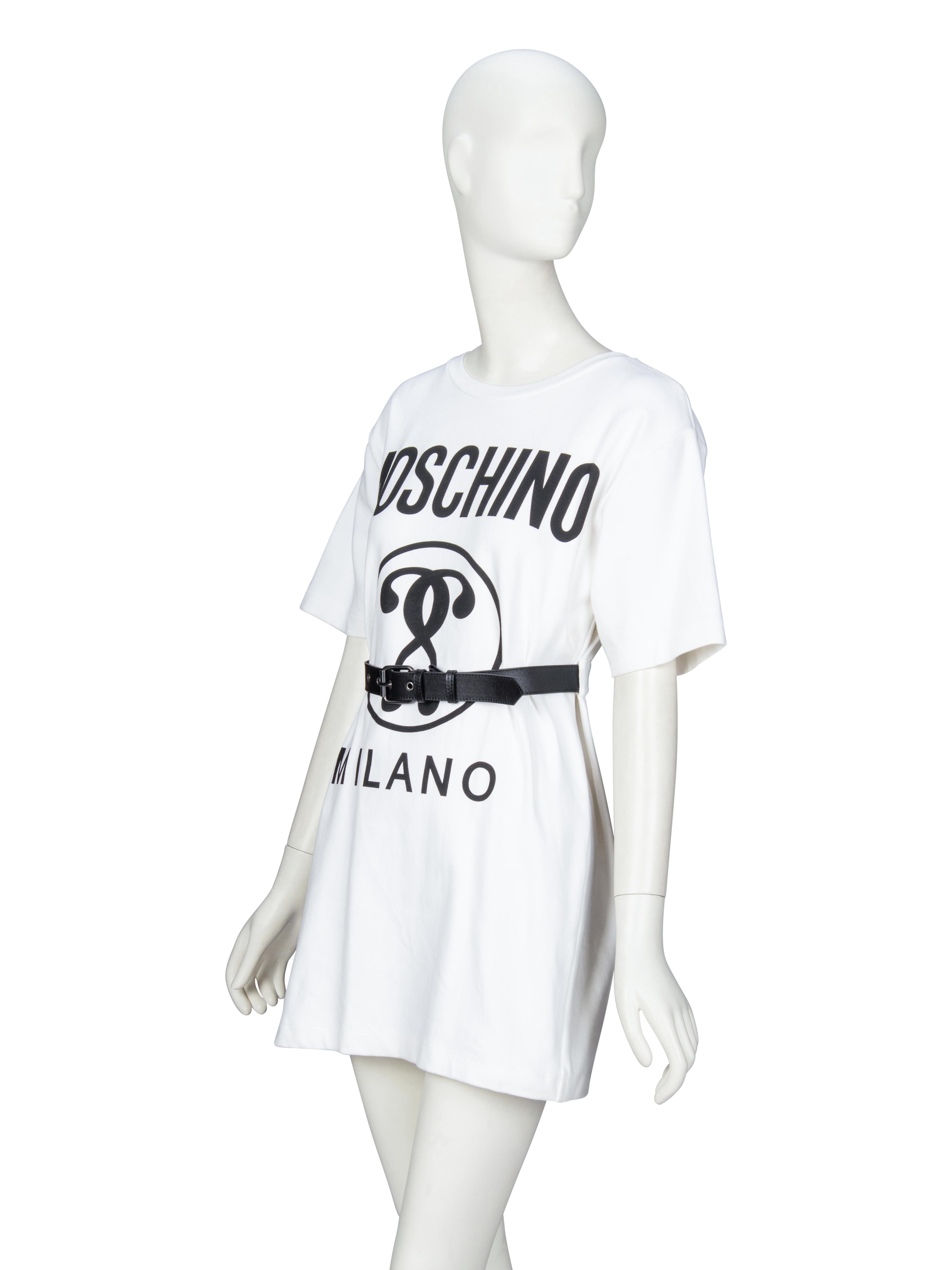 [ARO] MOSCHINO, BELTED T-SHIRT DRESS
