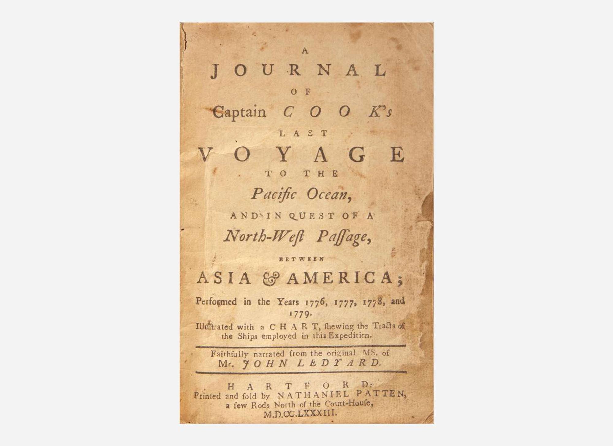[Americana] [Hawaii] Ledyard, John: A Journal of Captain Cook's Last Voyage to the Pacific Ocean...