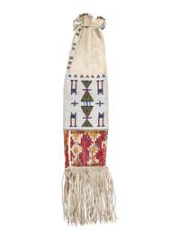 Sioux Beaded Hide Tobacco Bag