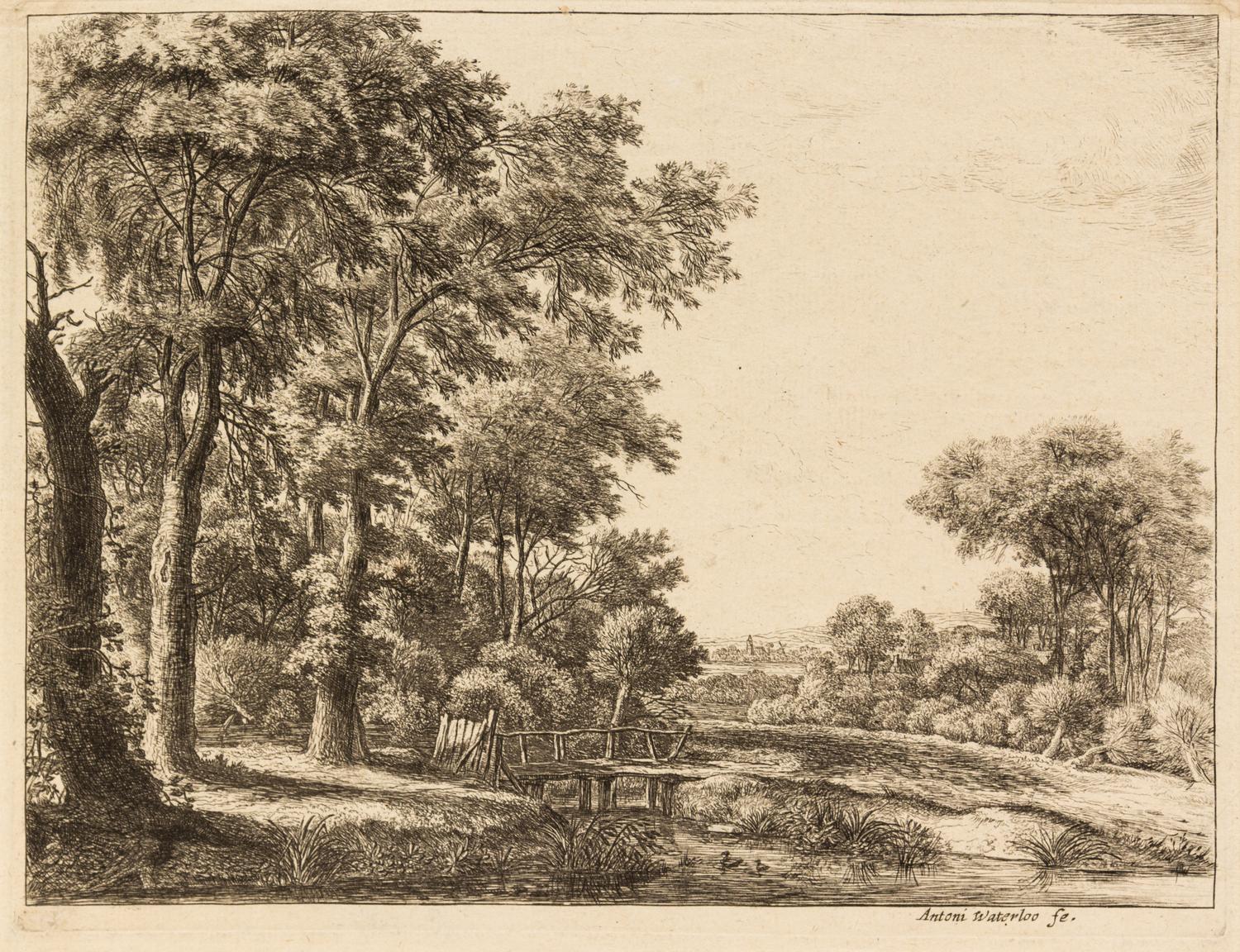 Anthonie Waterloo, (Flemish, c. 1610-1690), a group of two untitled landscapes