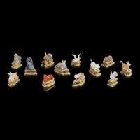 A Set of Chinese Agate Zodiac Figures — 瑪瑙十二生肖擺件一組