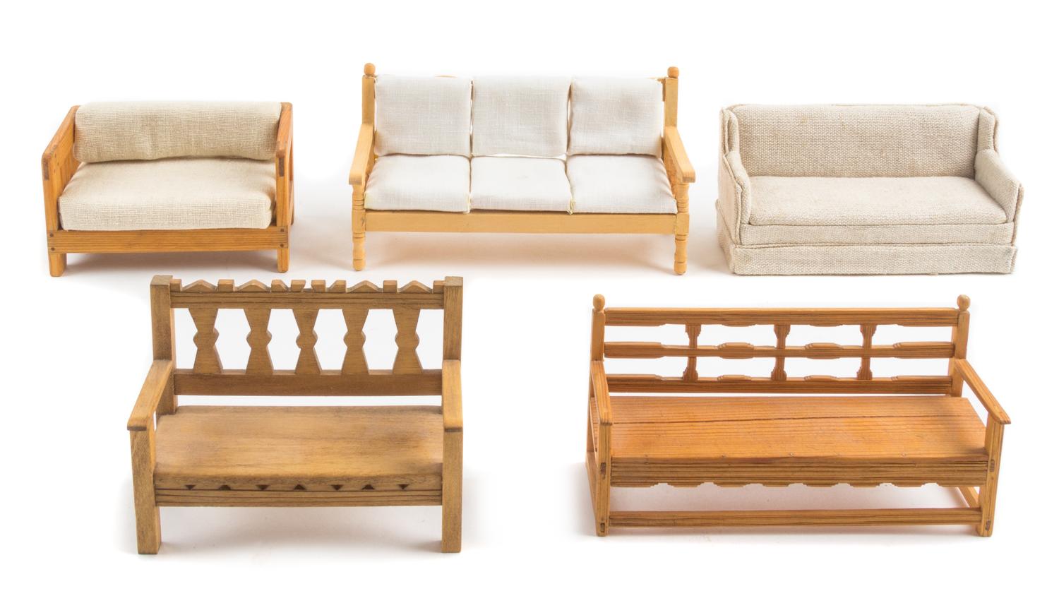 Five Furniture Articles Width of widest 6 1/2 inches. — Various Makers