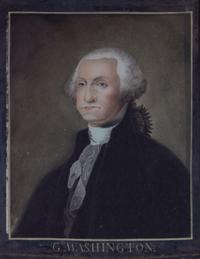 A Chinese Export Reverse Glass Portrait Painting Depicting George Washington — 19TH CENTURY