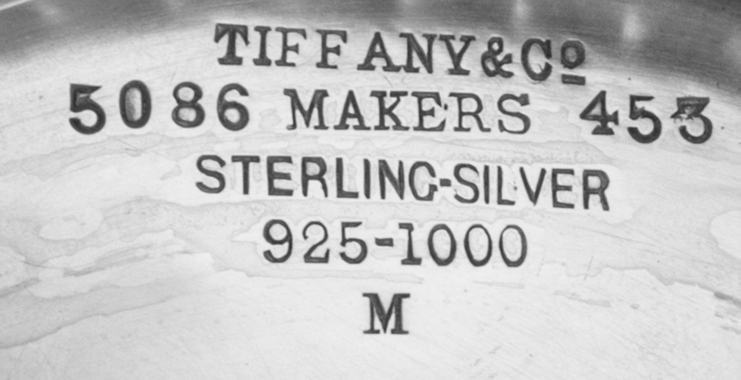 An American Silver Center Bowl, Tiffany & Co., New York, NY, the rim worked to show rocaille and C-scroll elements, the body having rep