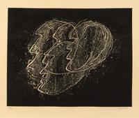 Jean Fautier, (French, 1898-1964), Otages fond noir, 1946