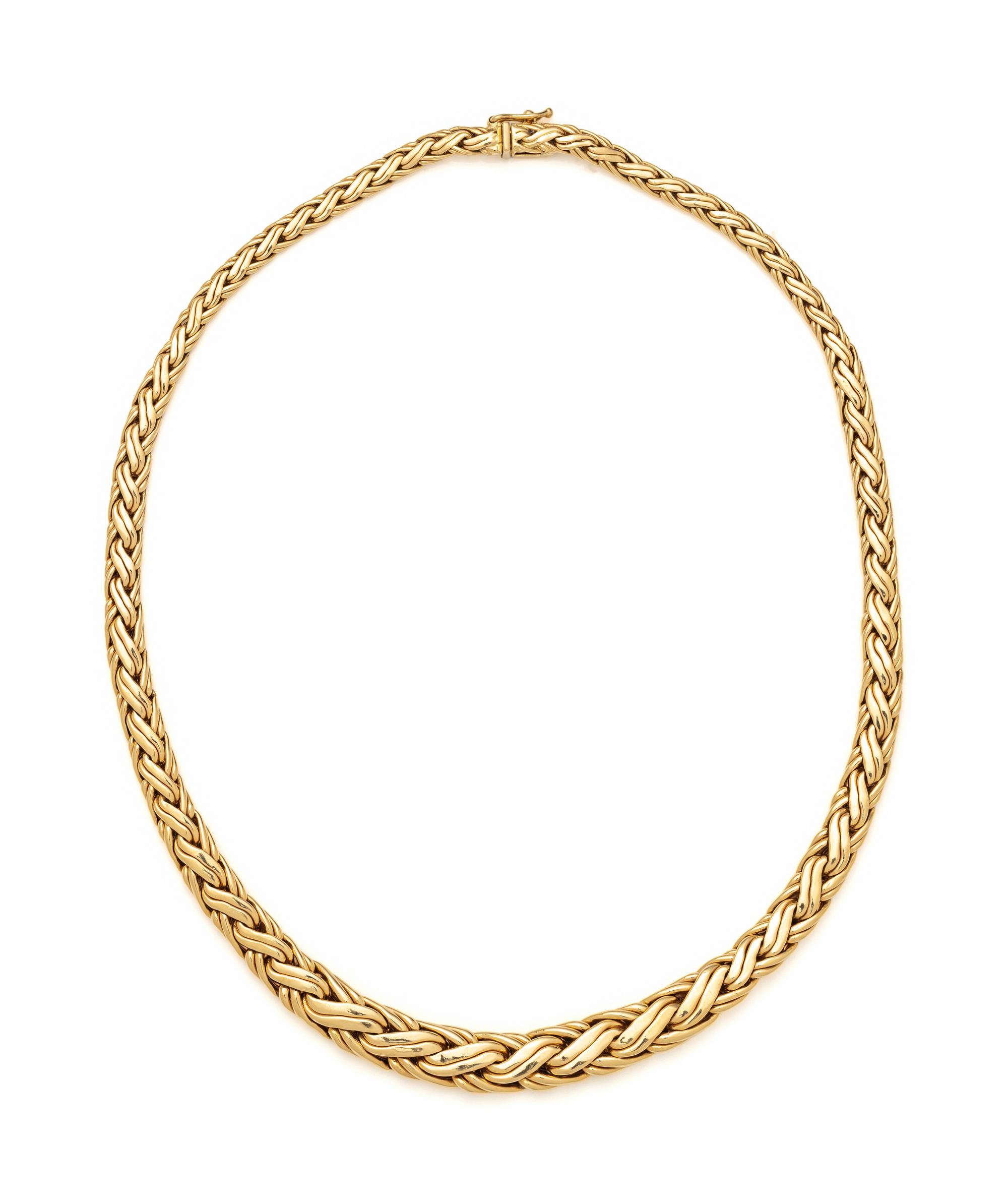 TIFFANY & CO., YELLOW GOLD NECKLACE