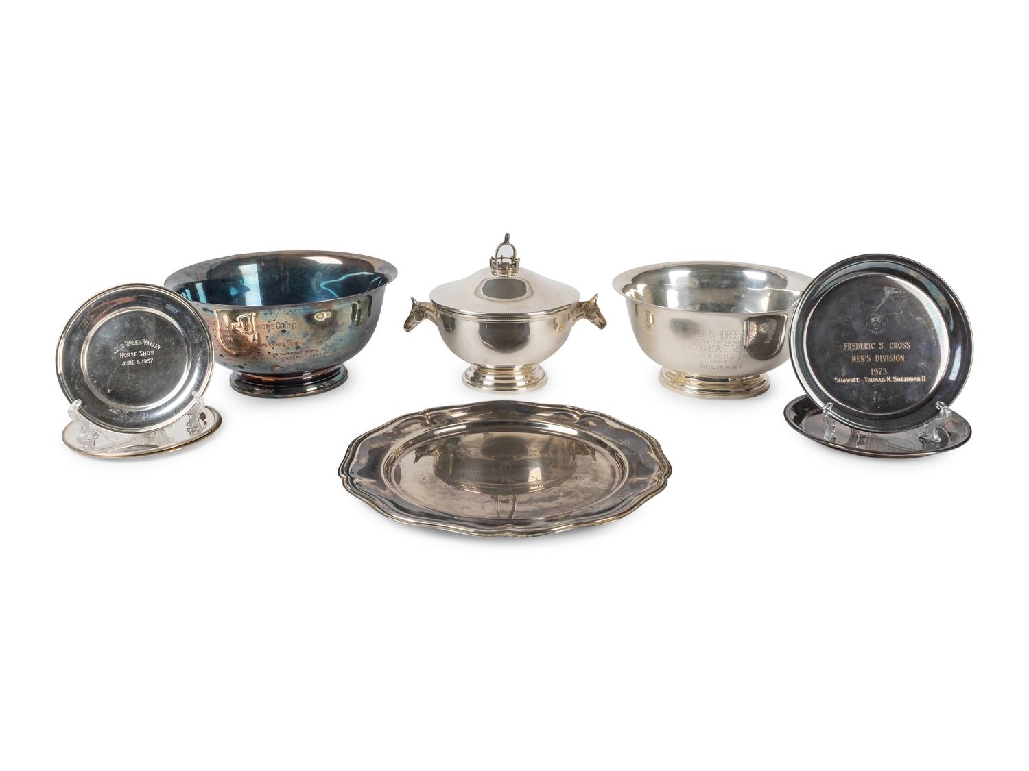 A Collection of Eight American Silver Trophies — 20TH CENTURY