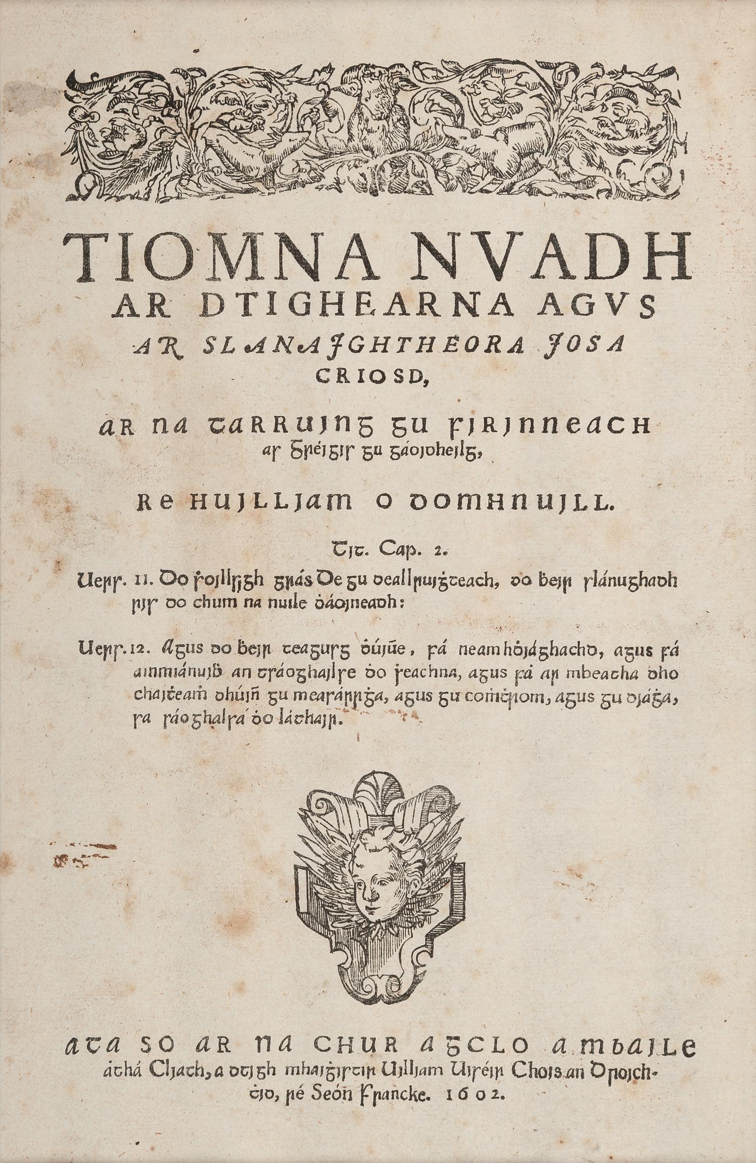[BIBLE LEAVES - IRELAND, SCOTLAND, AND WALES]. A group of 4 Insular Bible leaves, comprising: