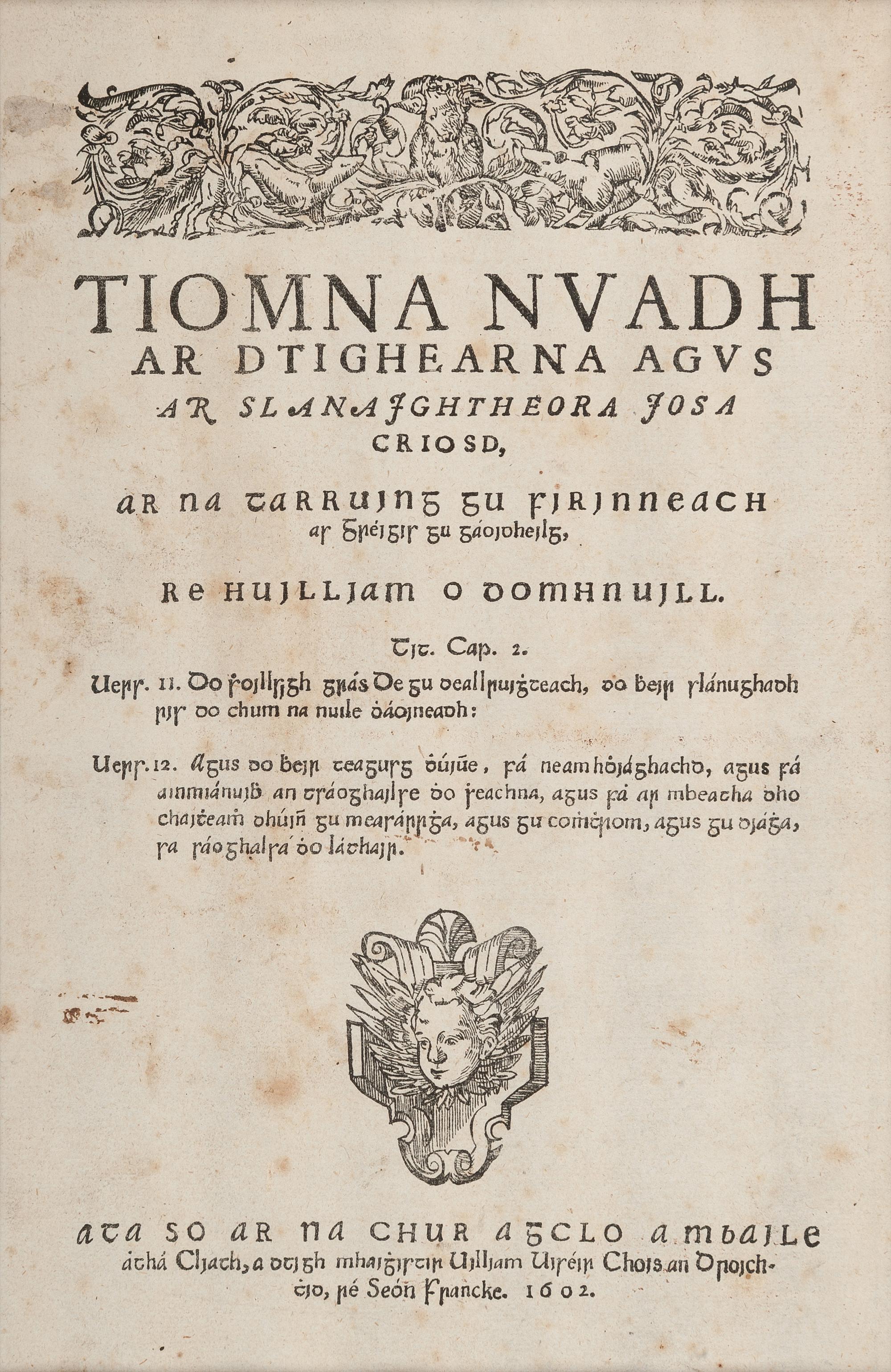 [BIBLE LEAVES - IRELAND, SCOTLAND, AND WALES]. A group of 4 Insular Bible leaves, comprising: