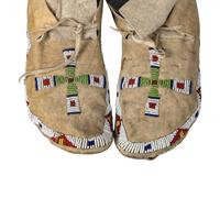 Cheyenne Beaded Hide Moccasins