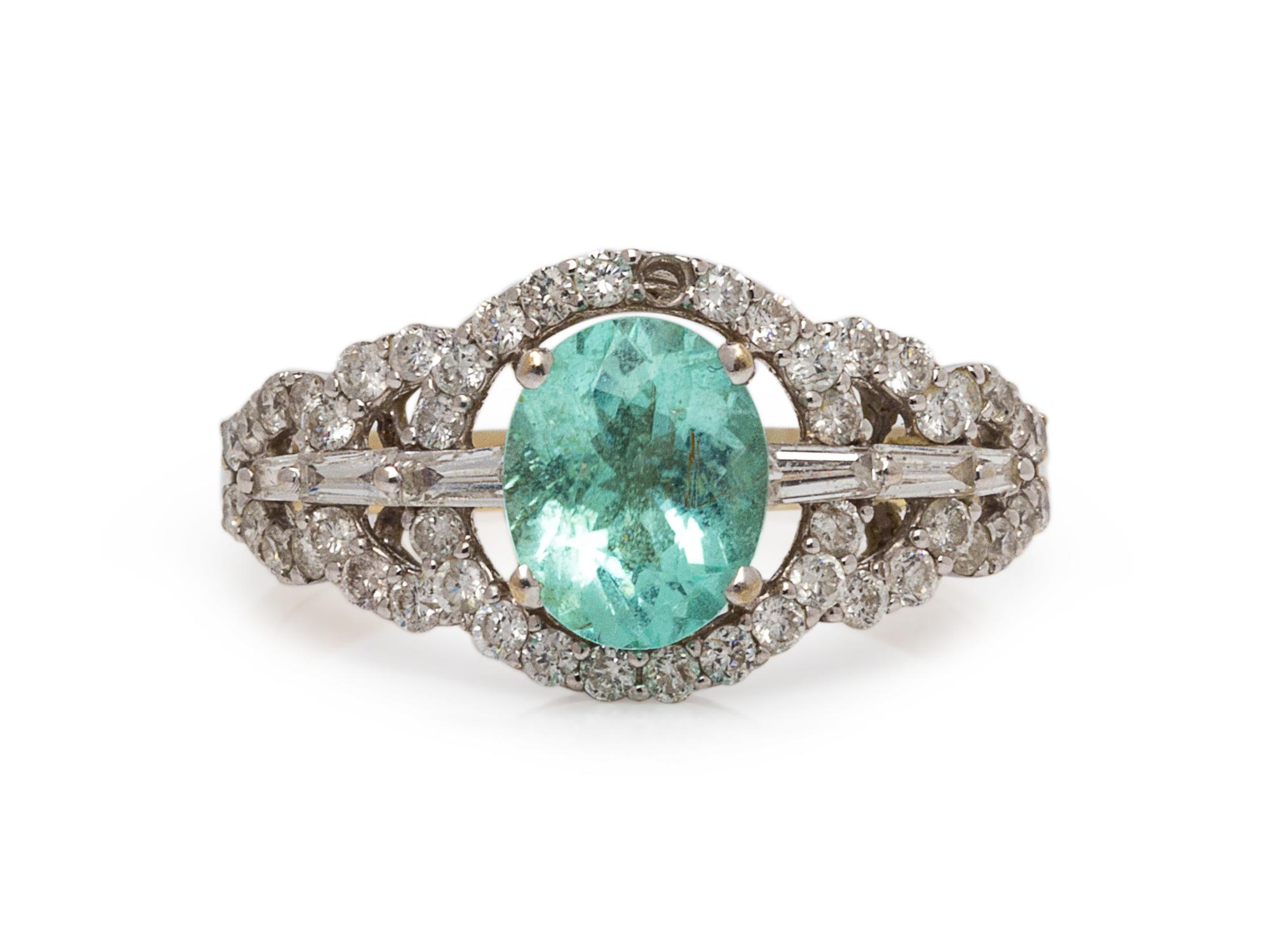 A Collection of White Gold, Blue Zircon and Diamond Jewelry,