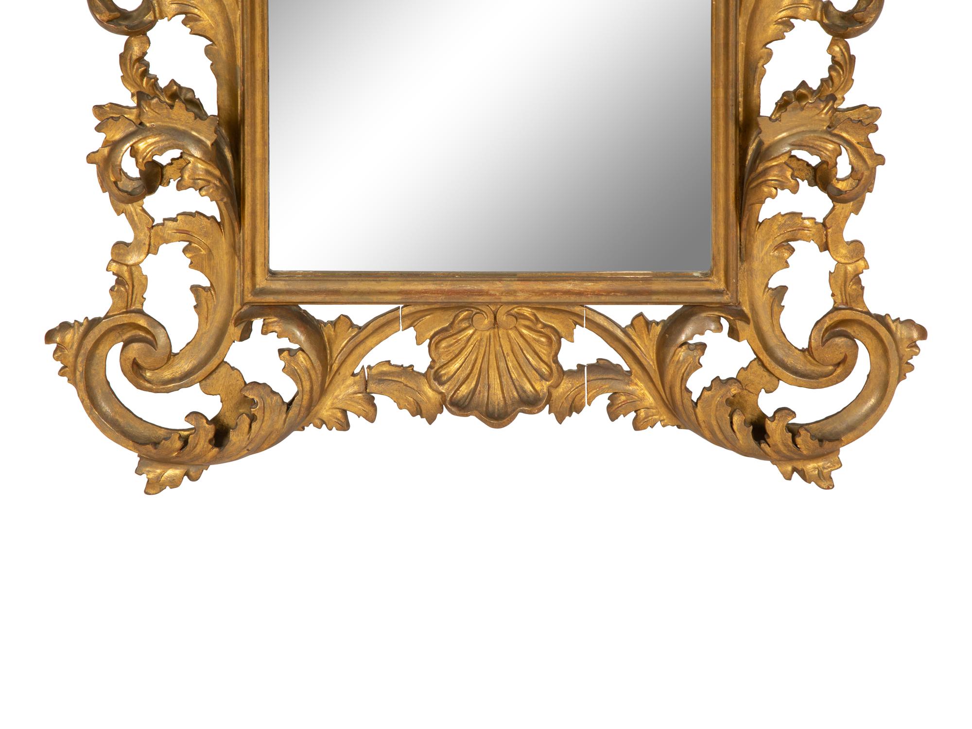 An Italian Rococo Style Giltwood Mirror