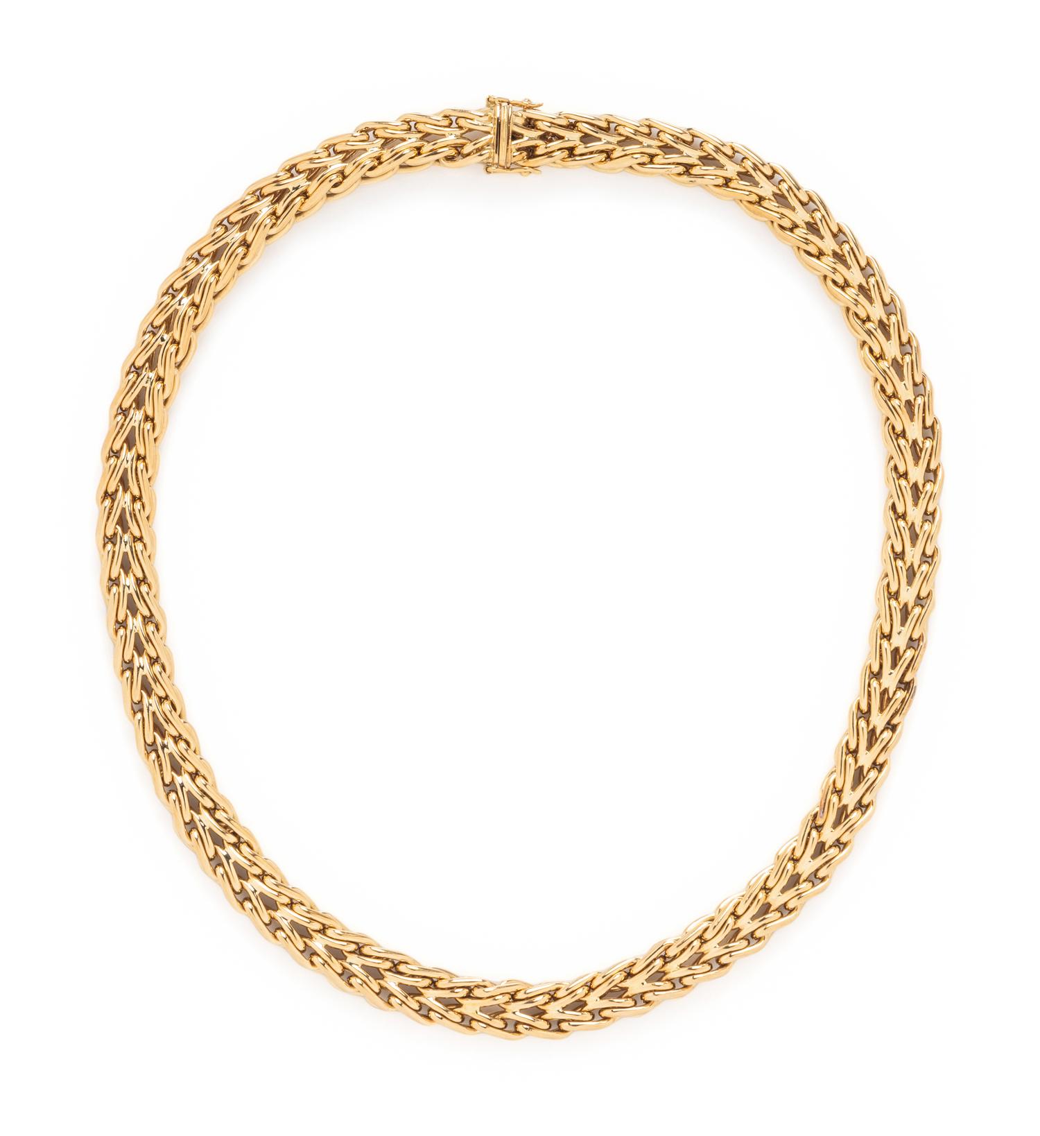 TIFFANY & CO., YELLOW GOLD NECKLACE
