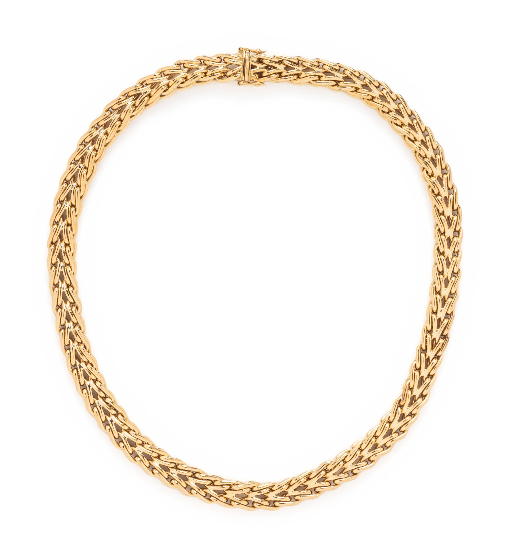 TIFFANY & CO., YELLOW GOLD NECKLACE